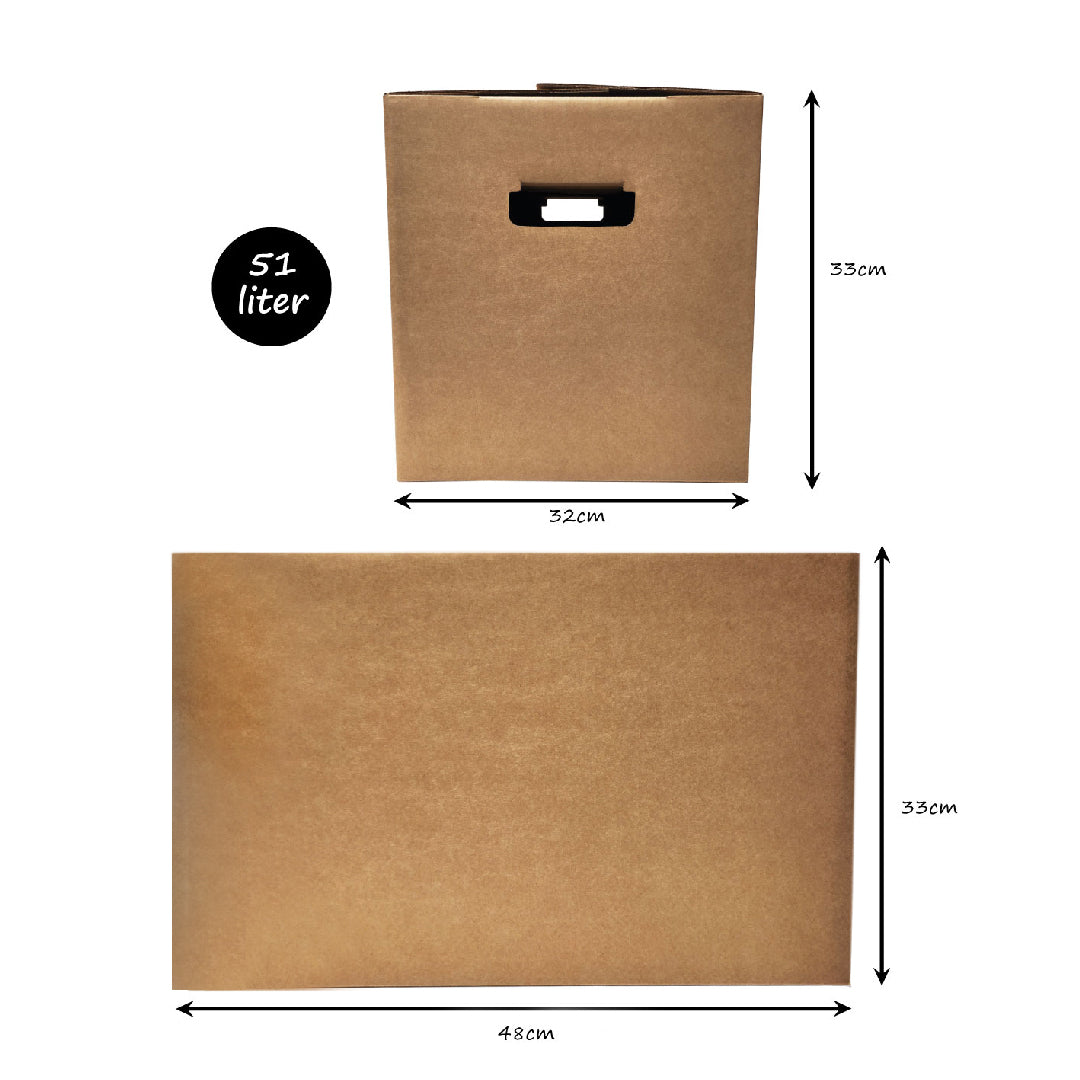 30 st verhuisdozen - autolock - profi extra sterk - 51L - versterkte handvatten - FSC keurmerk